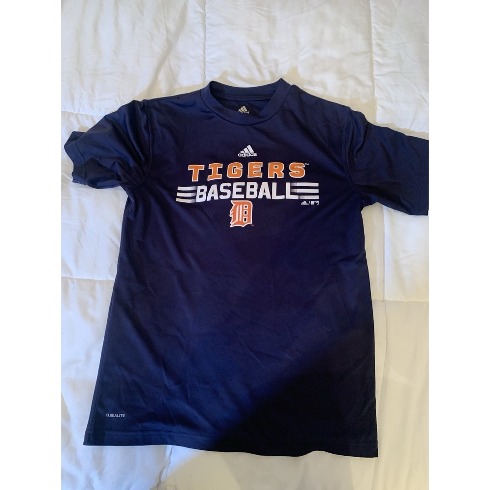 Detroit Tigers Adidas Performance Short Sleeve Shirt Boys Size‎ L